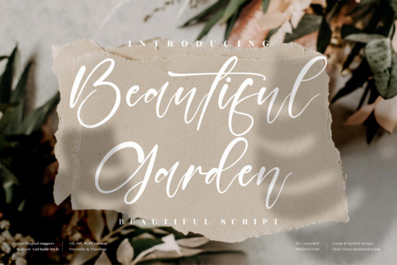 Beautiful Garden: A Script Font with Grace and Charm