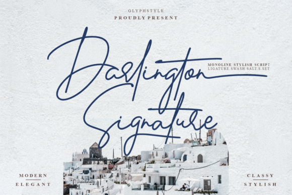 Darlington Signature: A Beautiful Script Font for Digital Design