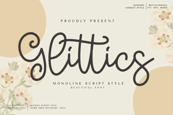 Glittics: A Handwritten Font That Sparkles in Every Craft Project
