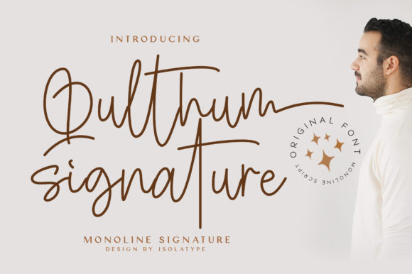 Qulthum Signature Font Review: A Stylish Handwritten Typeface for Creative Projects